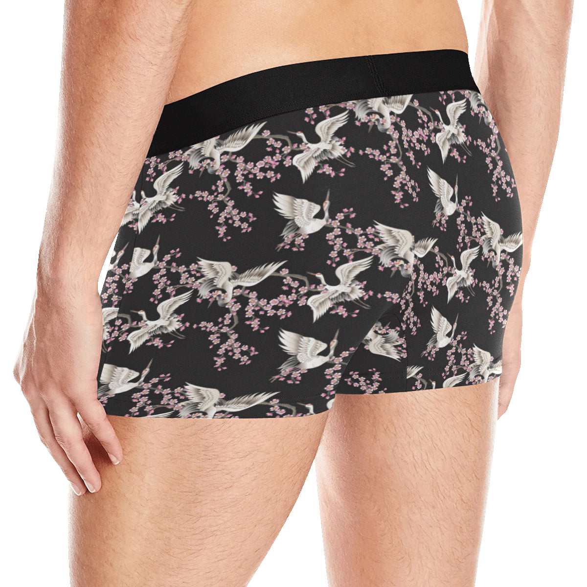 Crane Pattern Print Design 01 Men's Boxer Briefs