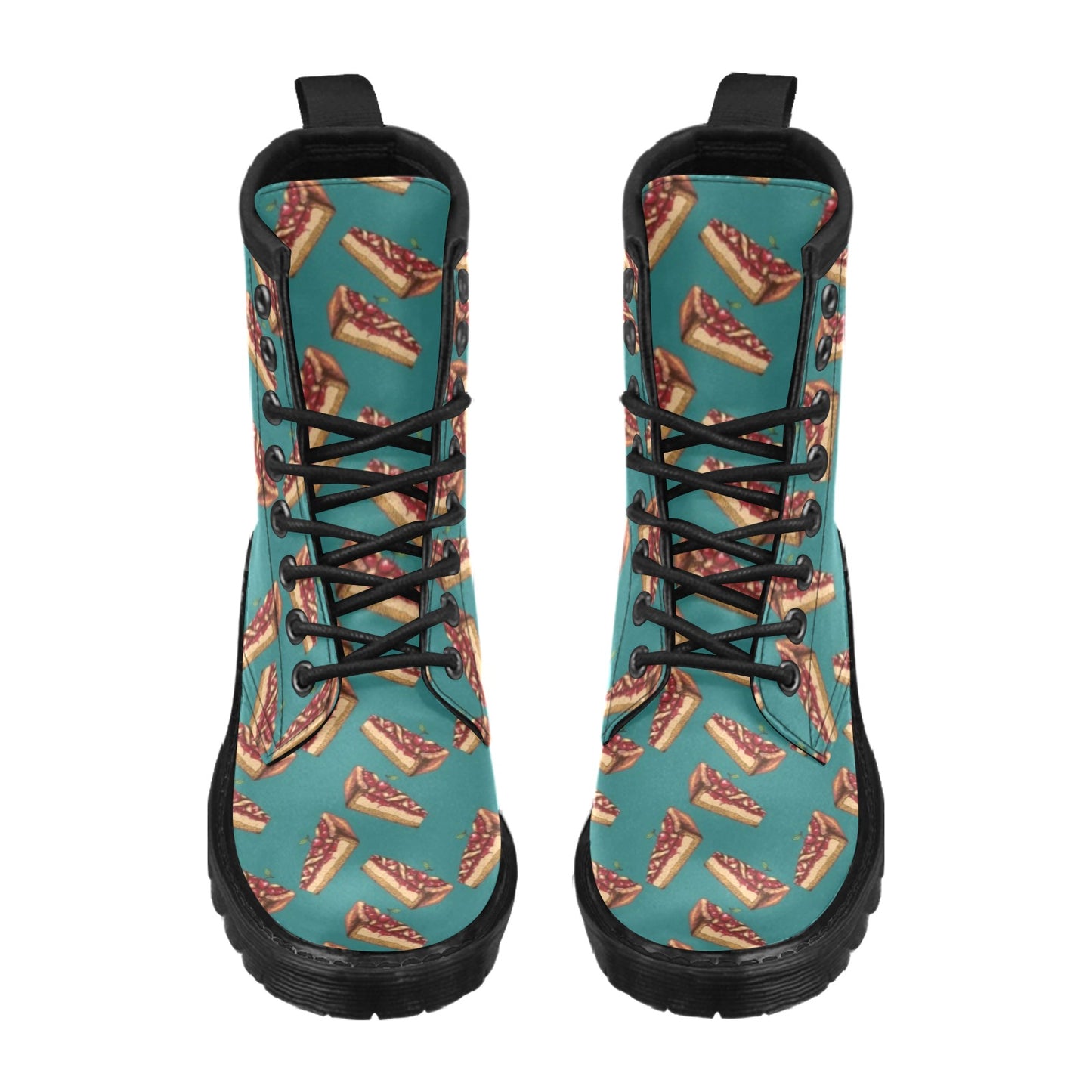 Cheesecake Cherry Pattern Print Design CK03 Women's Boots