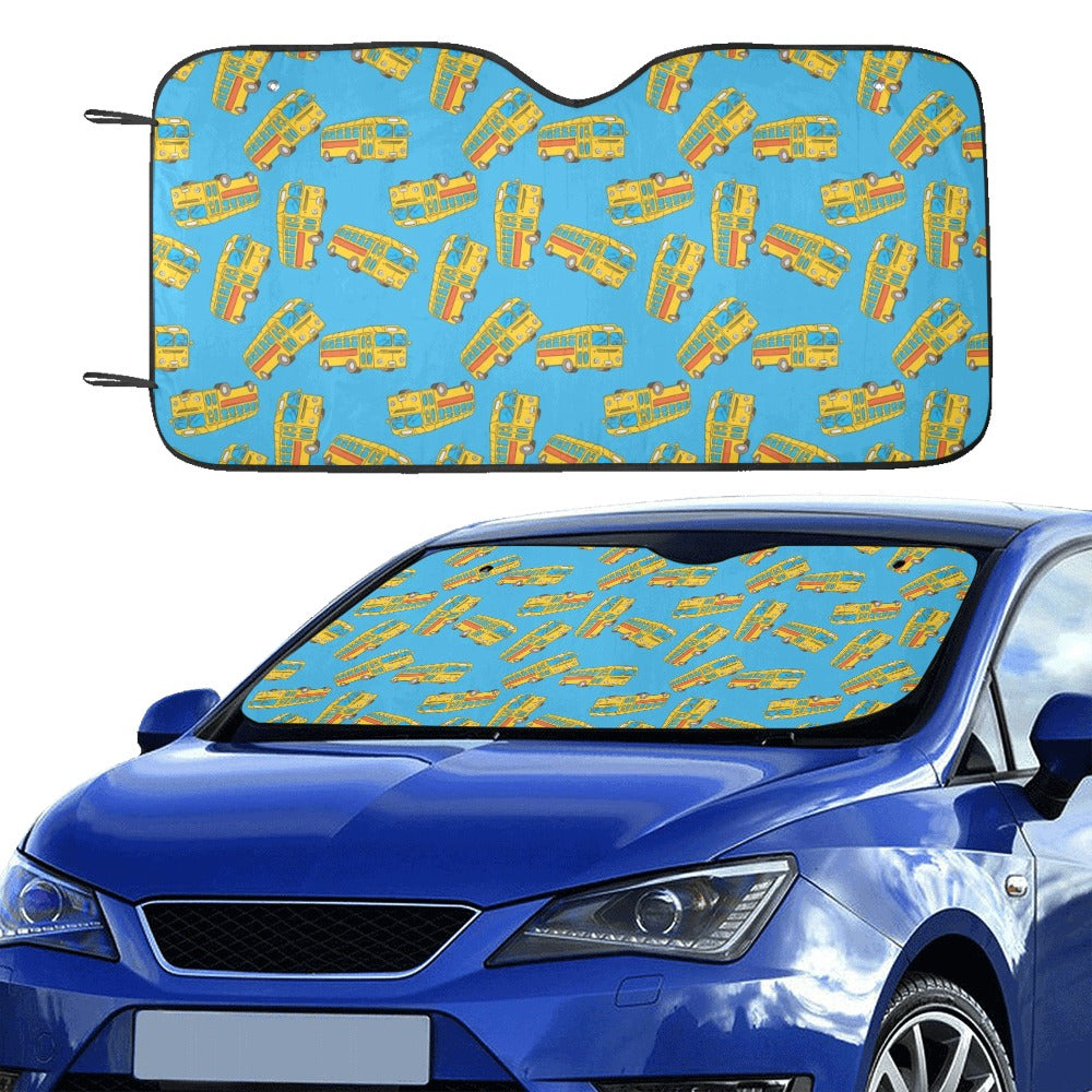 School Bus Print Design LKS302 Car front Windshield Sun Shade
