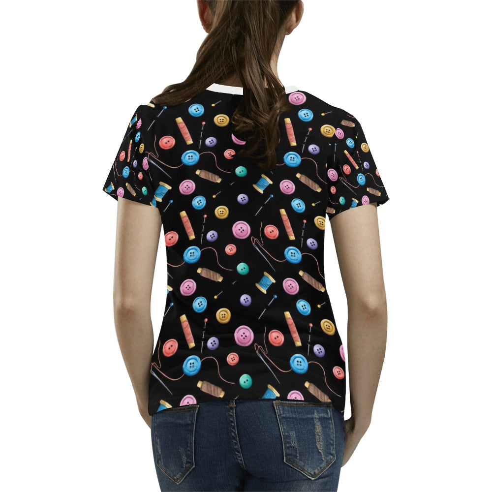 Sewing Print Design LKS309 Women's T-shirt