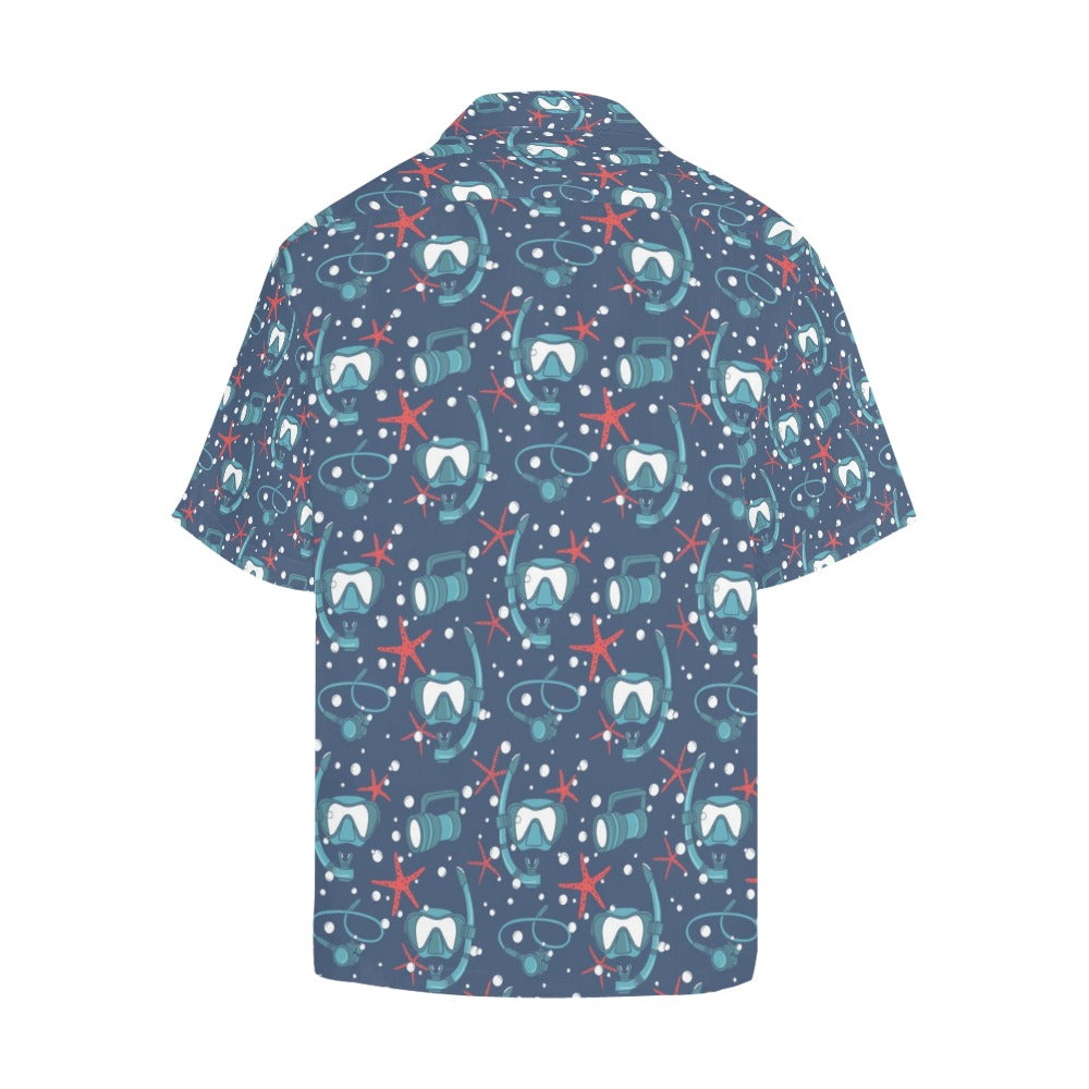 Scuba Equipment Print Design LKS302 Men's Hawaiian Shirt