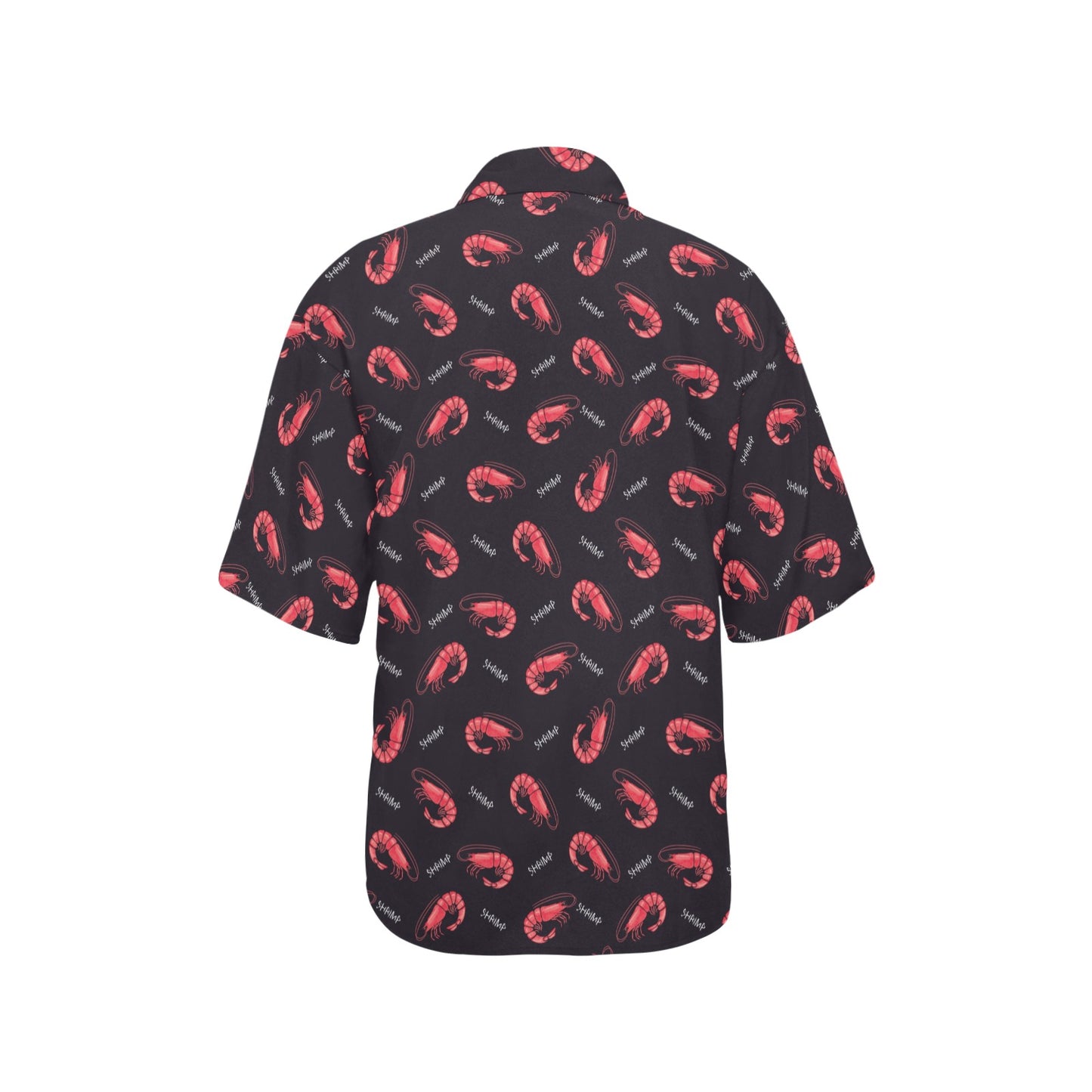Shrimp Print Design LKS302 Women's Hawaiian Shirt