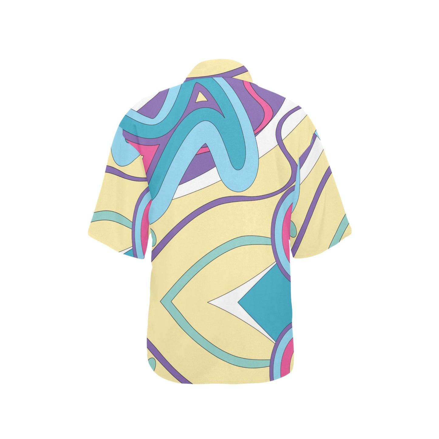 Funky Retro Pattern Print Design A01 Women's Hawaiian Shirt