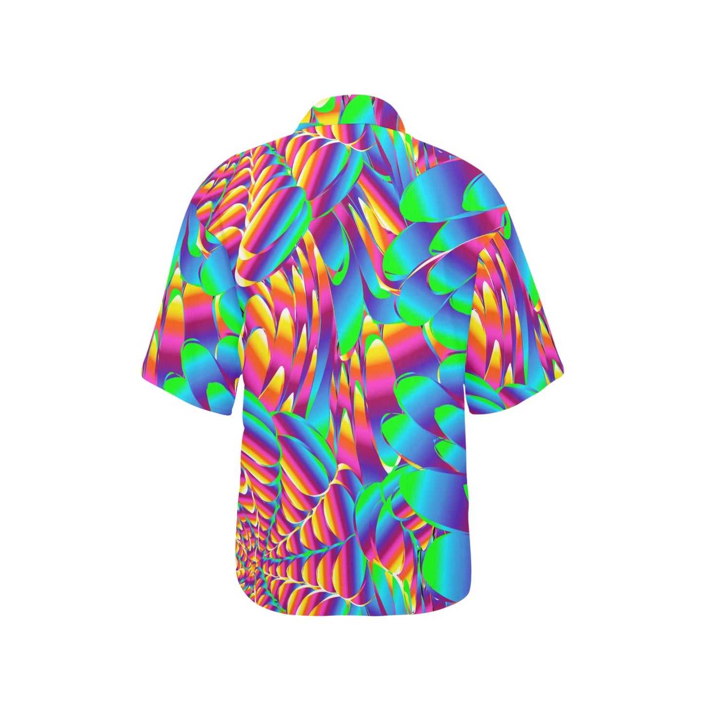 Psychedelic Trippy Pattern Women's Hawaiian Shirt