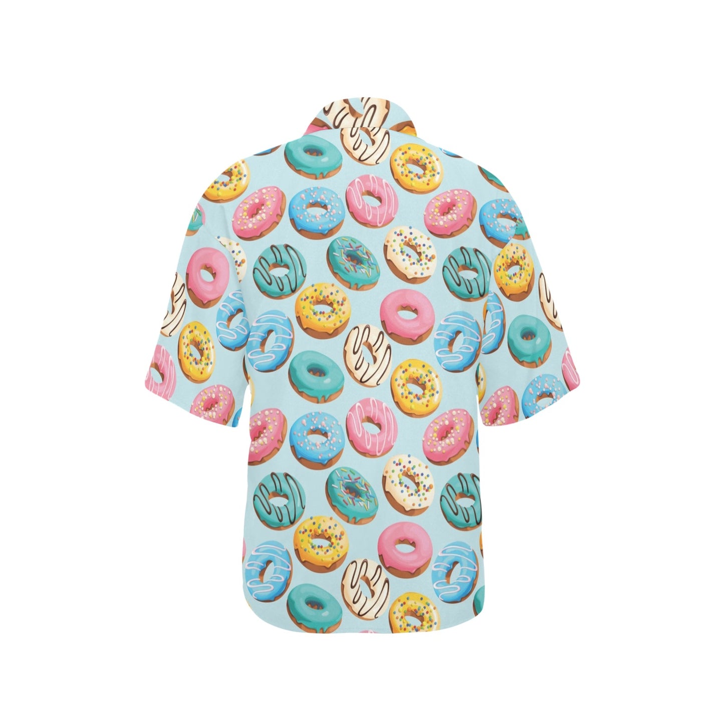 Donut Pattern Print Design DN05 Women's Hawaiian Shirt
