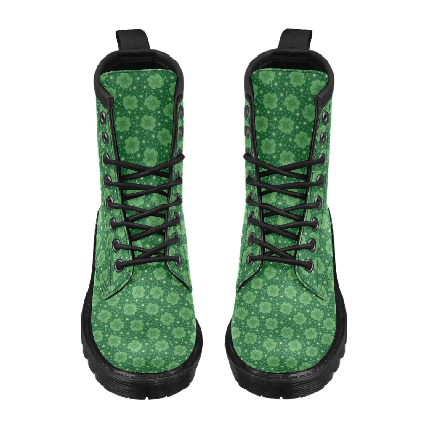 Shamrock Design Print Women's Boots