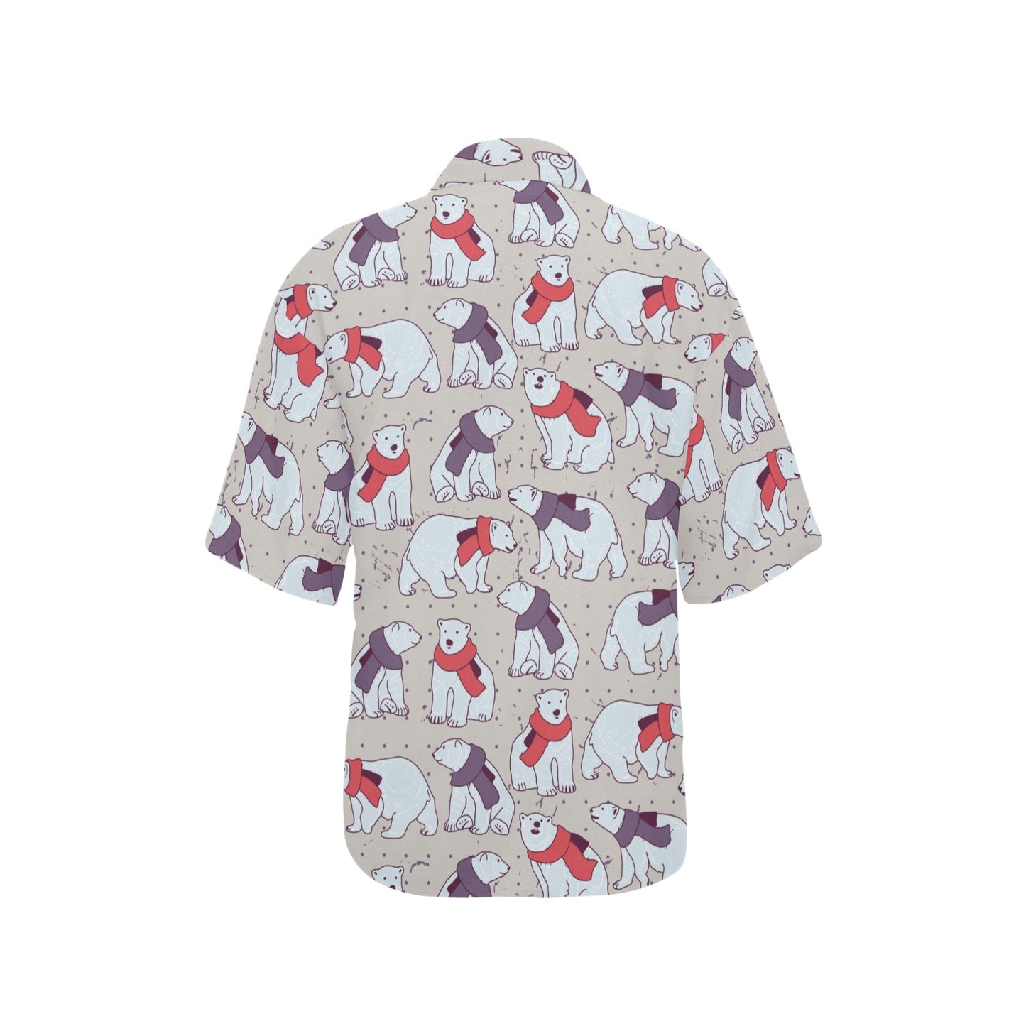 Polar Bear Pattern Print Design PB04 Women's Hawaiian Shirt