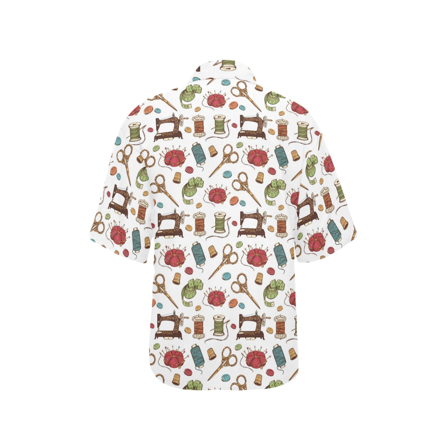 Sewing Equipment Print Design LKS304 Women's Hawaiian Shirt