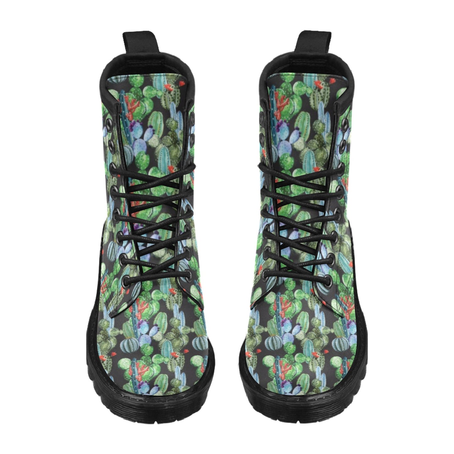 Cactus Watercolor Style Print Women's Boots