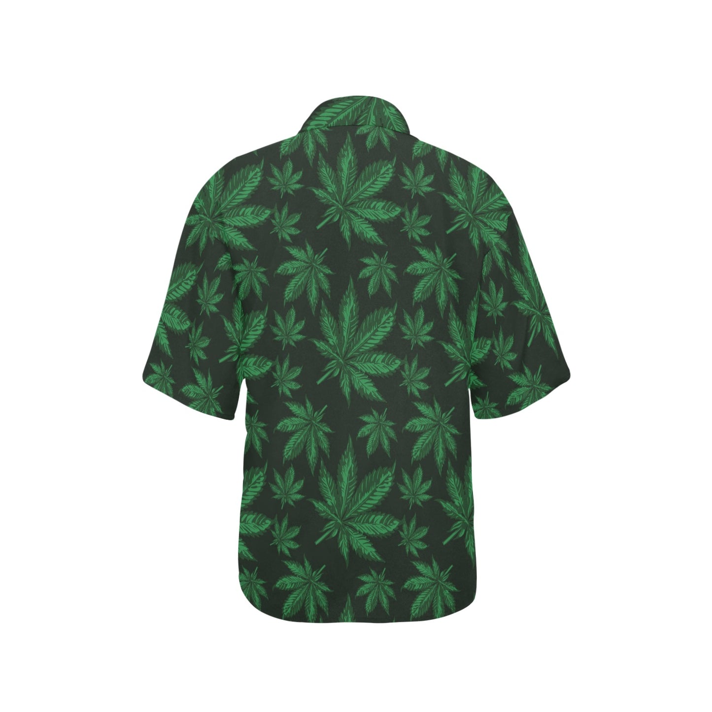 Pot Leaf Pattern Print Design A04 Women's Hawaiian Shirt