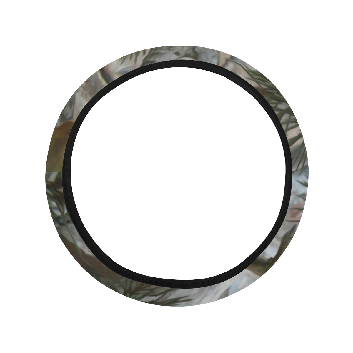 Camo Realistic Tree Forest Pattern Steering Wheel Cover with Elastic Edge