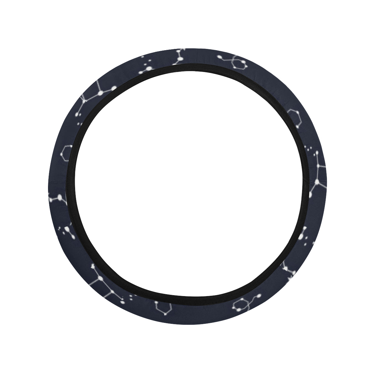 Constellation Pattern Print Design 05 Steering Wheel Cover with Elastic Edge