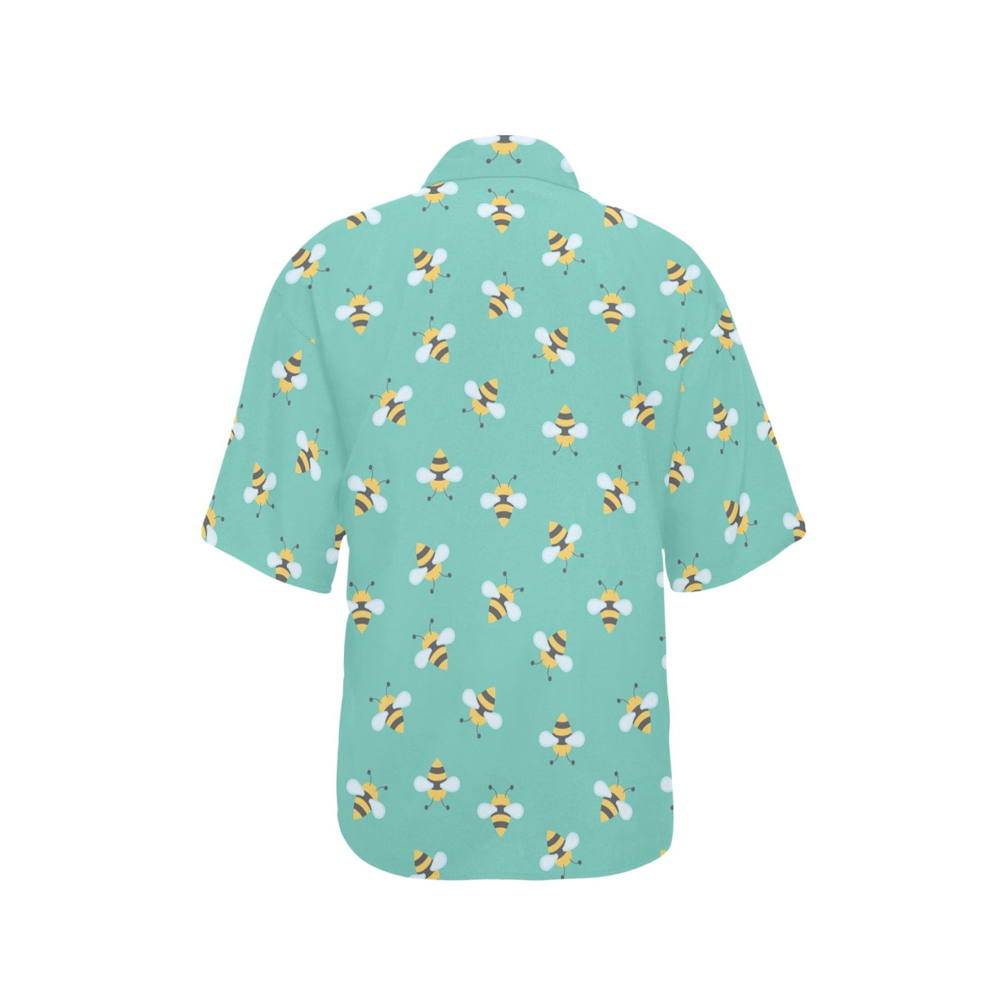 Bee Pattern Print Design 01 Women's Hawaiian Shirt