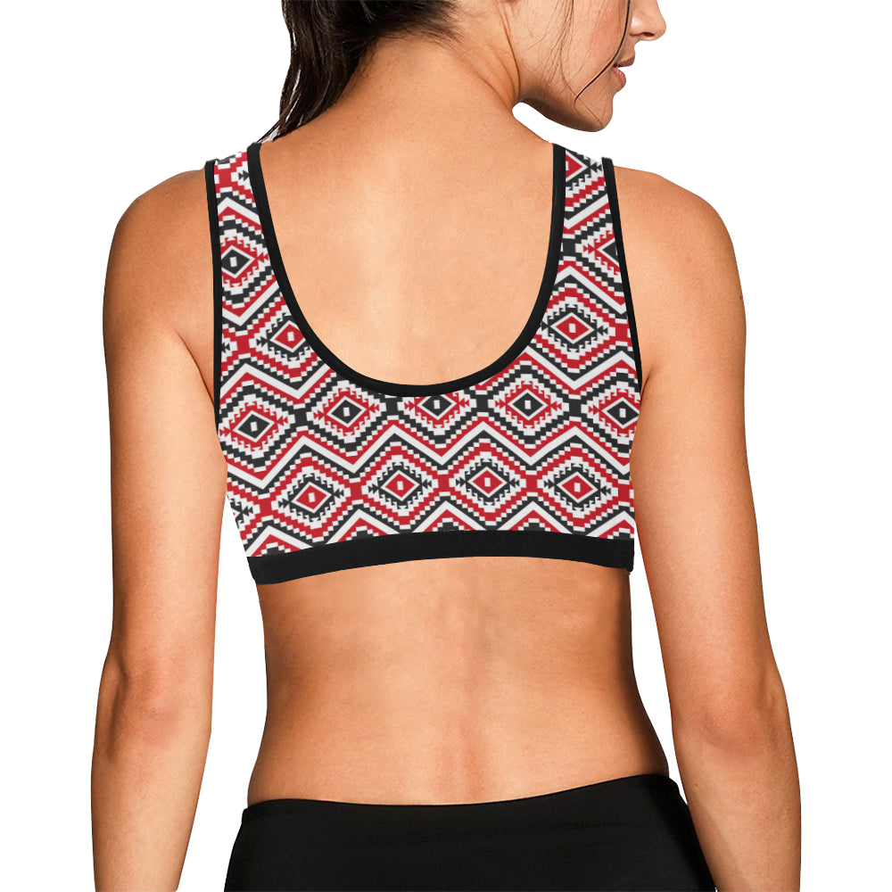 Native American Themed Tribal Print Sports Bra