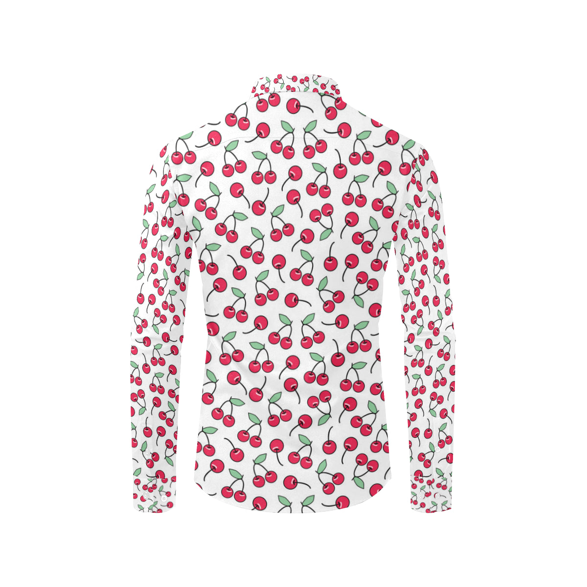 Cherry Pattern Print Design 03 Men's Long Sleeve Shirt