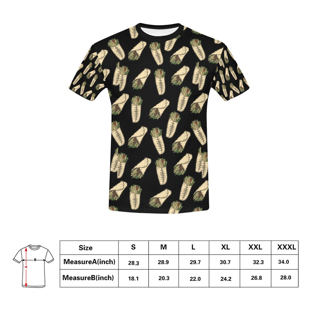 Burrito Print Design LKS303 Men's All Over Print T-shirt