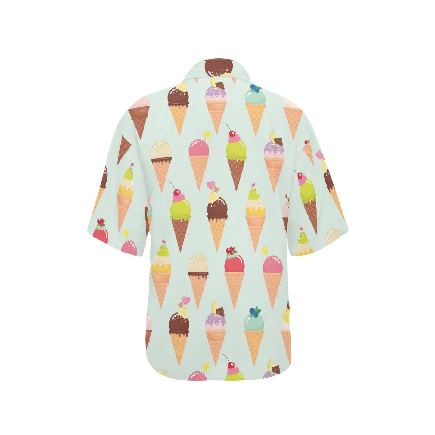 Ice Cream Pattern Print Design 03 Women's Hawaiian Shirt