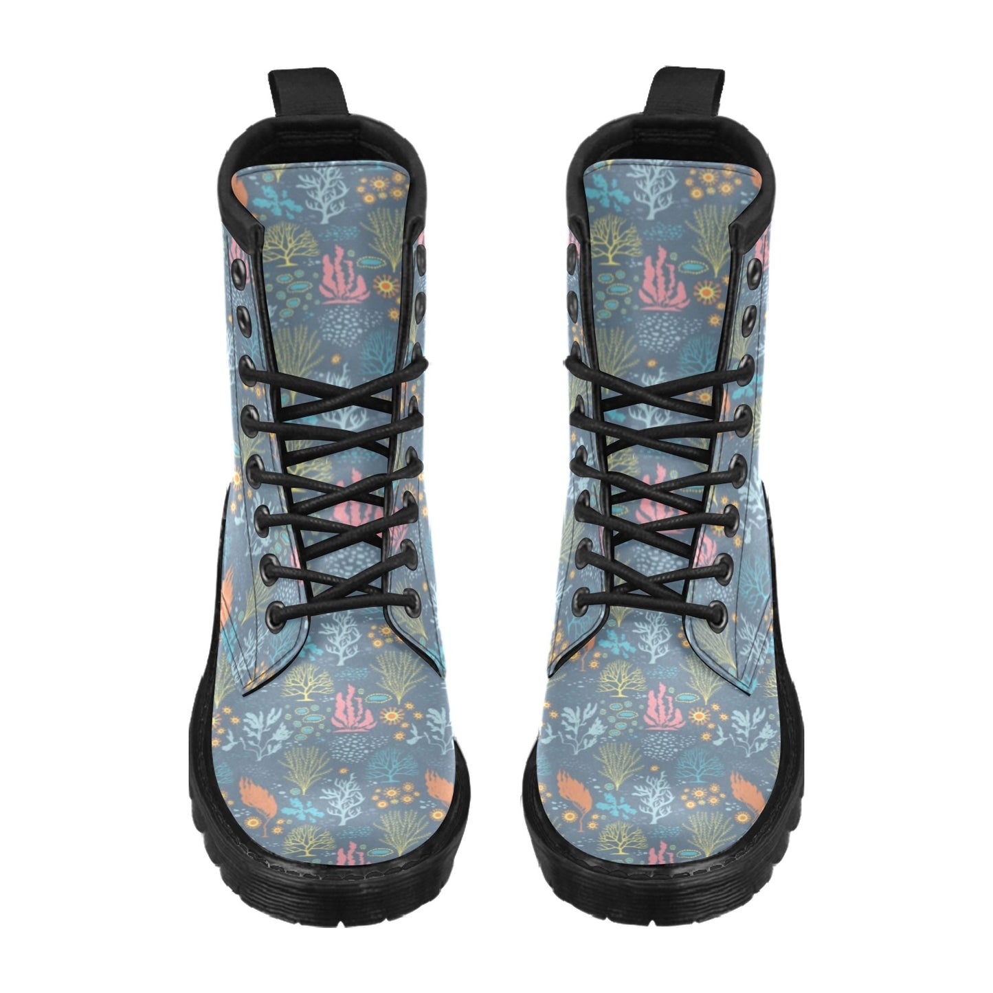Seaweed Print Design LKS304 Women's Boots