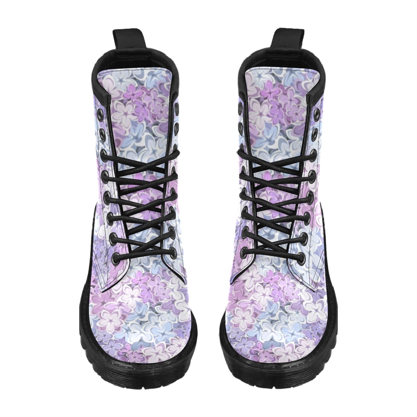 Lilac Pattern Print Design LI01 Women's Boots