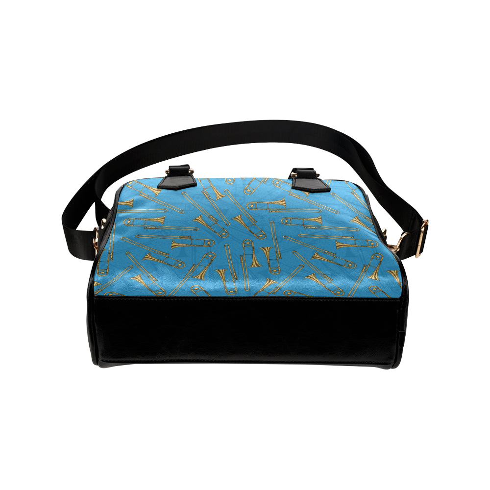 Trombone Pattern Print Design 01 Shoulder Handbag