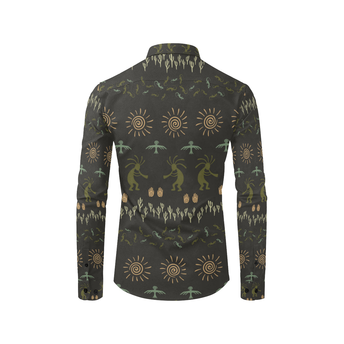 Mayan Pattern Print Design 04 Men's Long Sleeve Shirt
