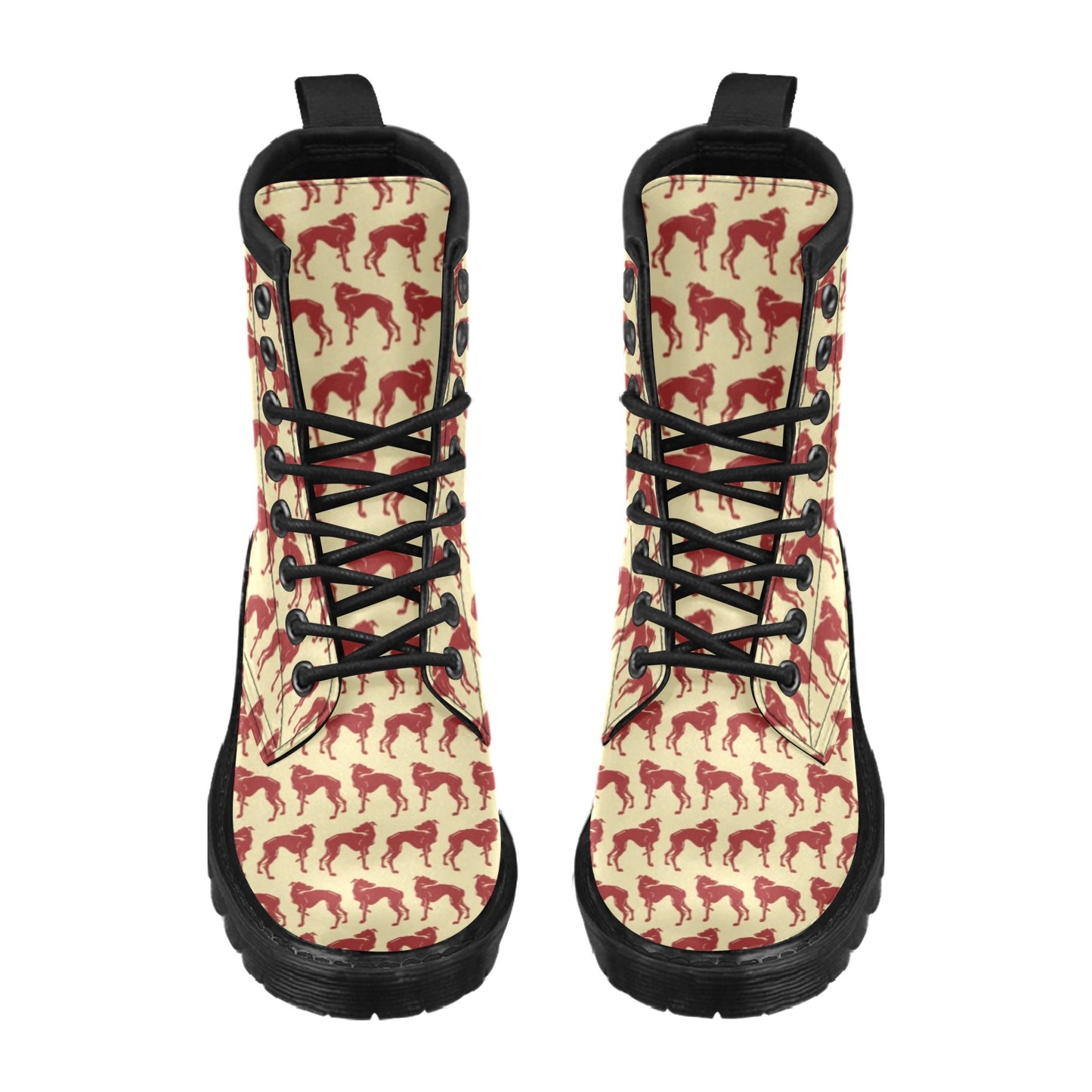 Whippets Print Design LKS301 Women's Boots