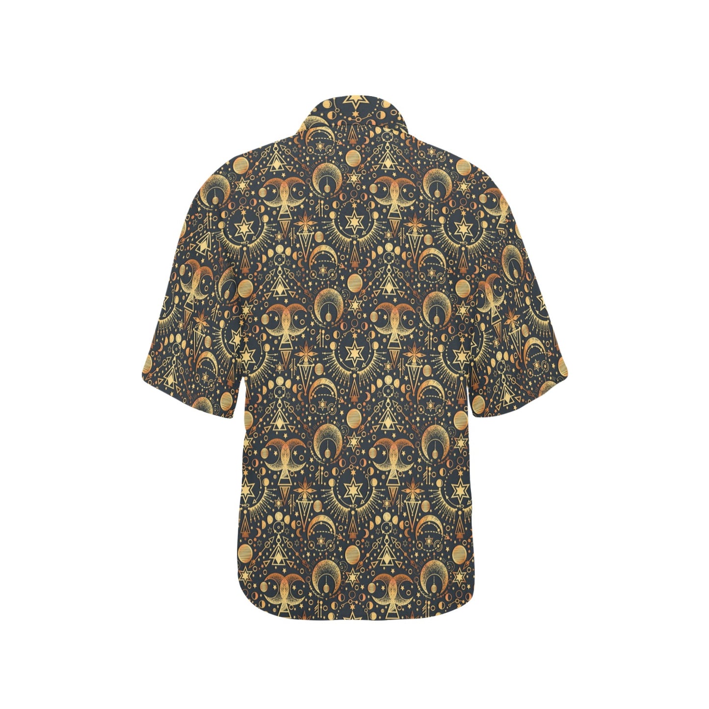 Sun Moon Print Design LKS308 Women's Hawaiian Shirt