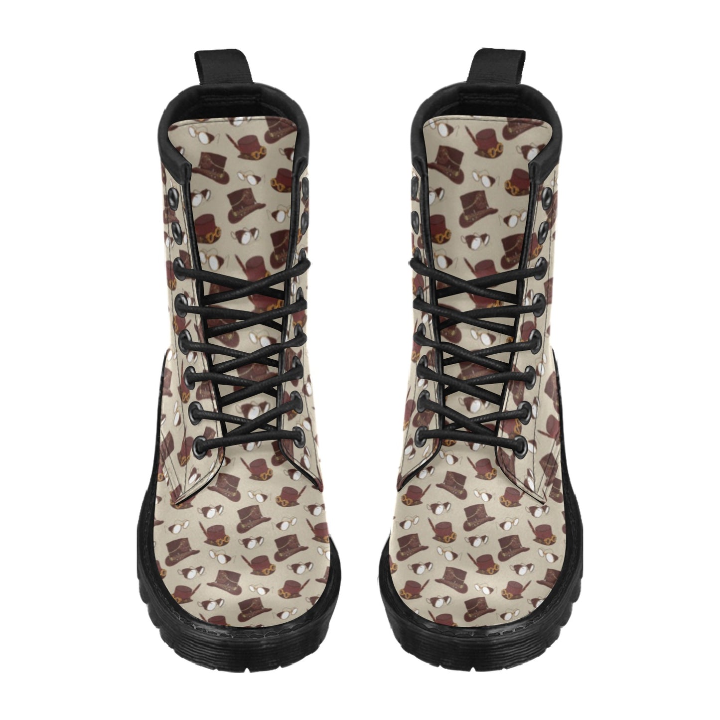 Steampunk Hat Print Design LKS301 Women's Boots