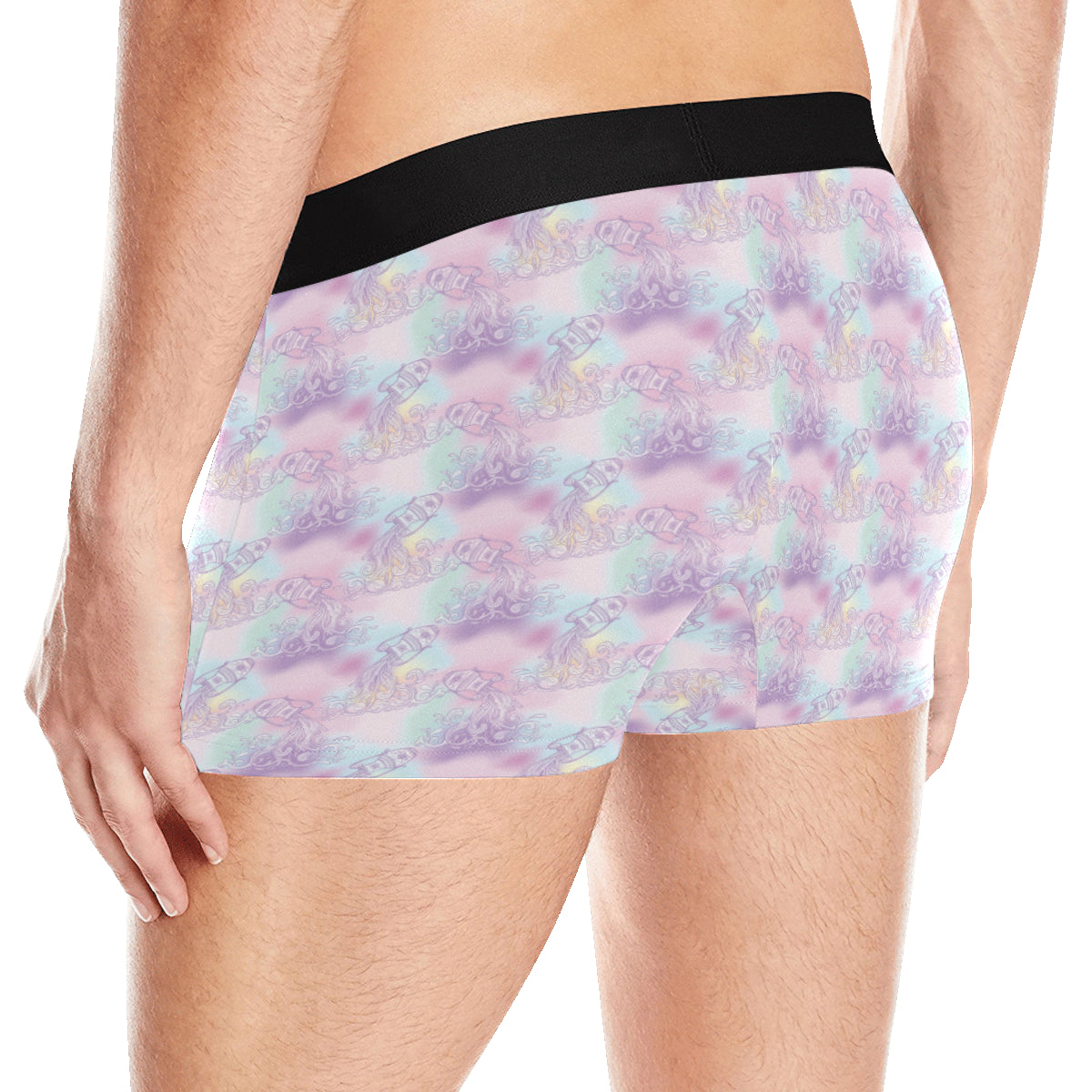 Aquarius Zodiac Pattern Print Design 01 Men's Boxer Briefs