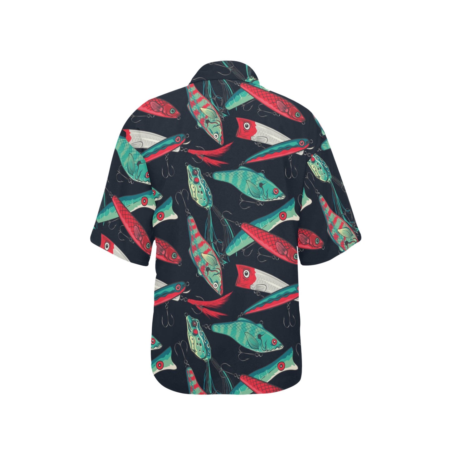 Fishing Bait Pattern Women's Hawaiian Shirt