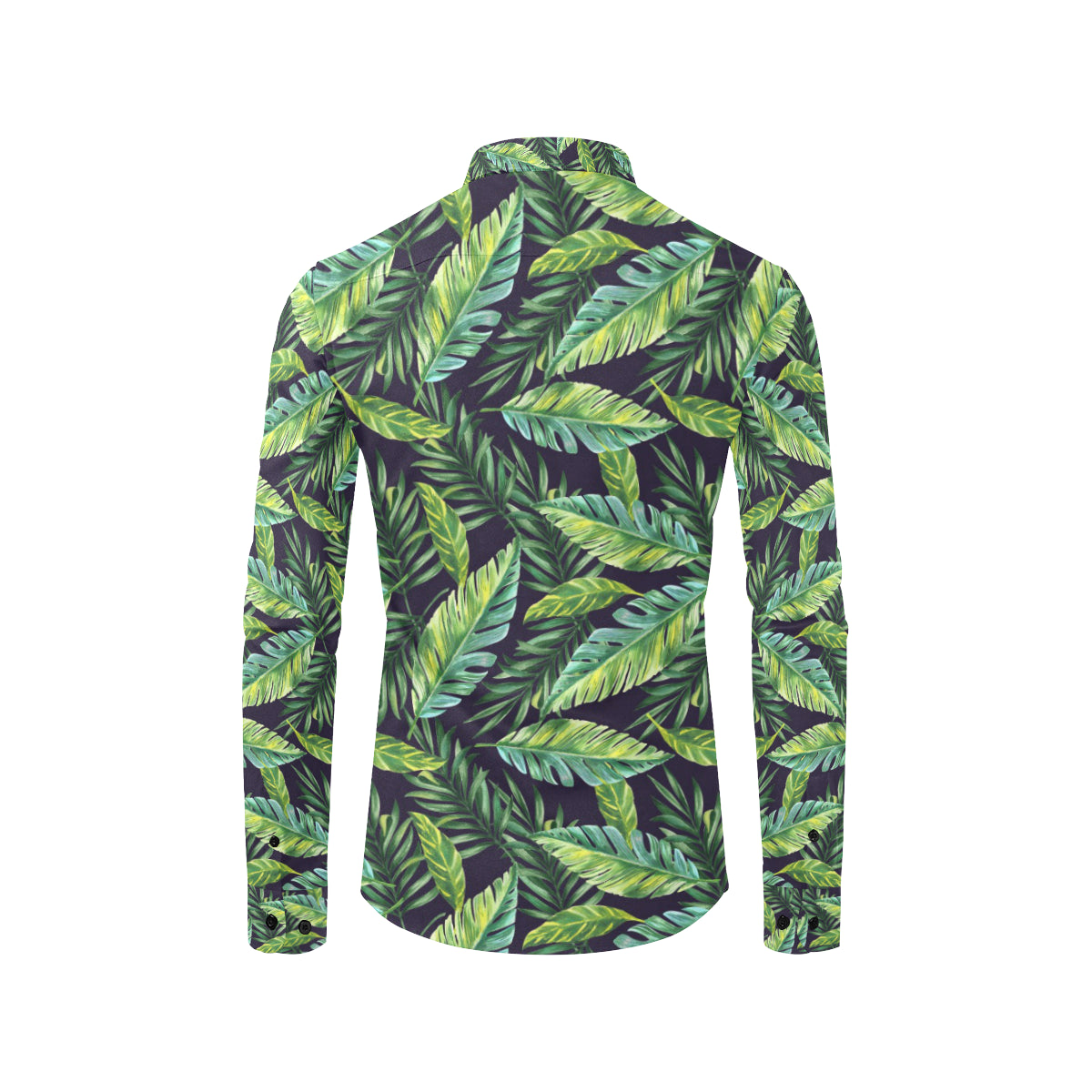 Tropical Flower Pattern Print Design TF06 Men's Long Sleeve Shirt
