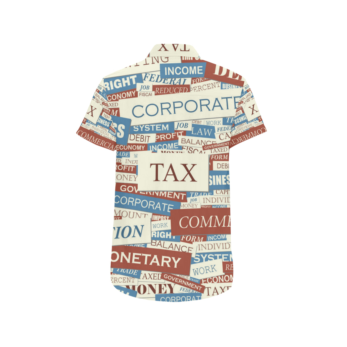 Accounting Financial Pattern Print Design 01 Men's Short Sleeve Button Up Shirt