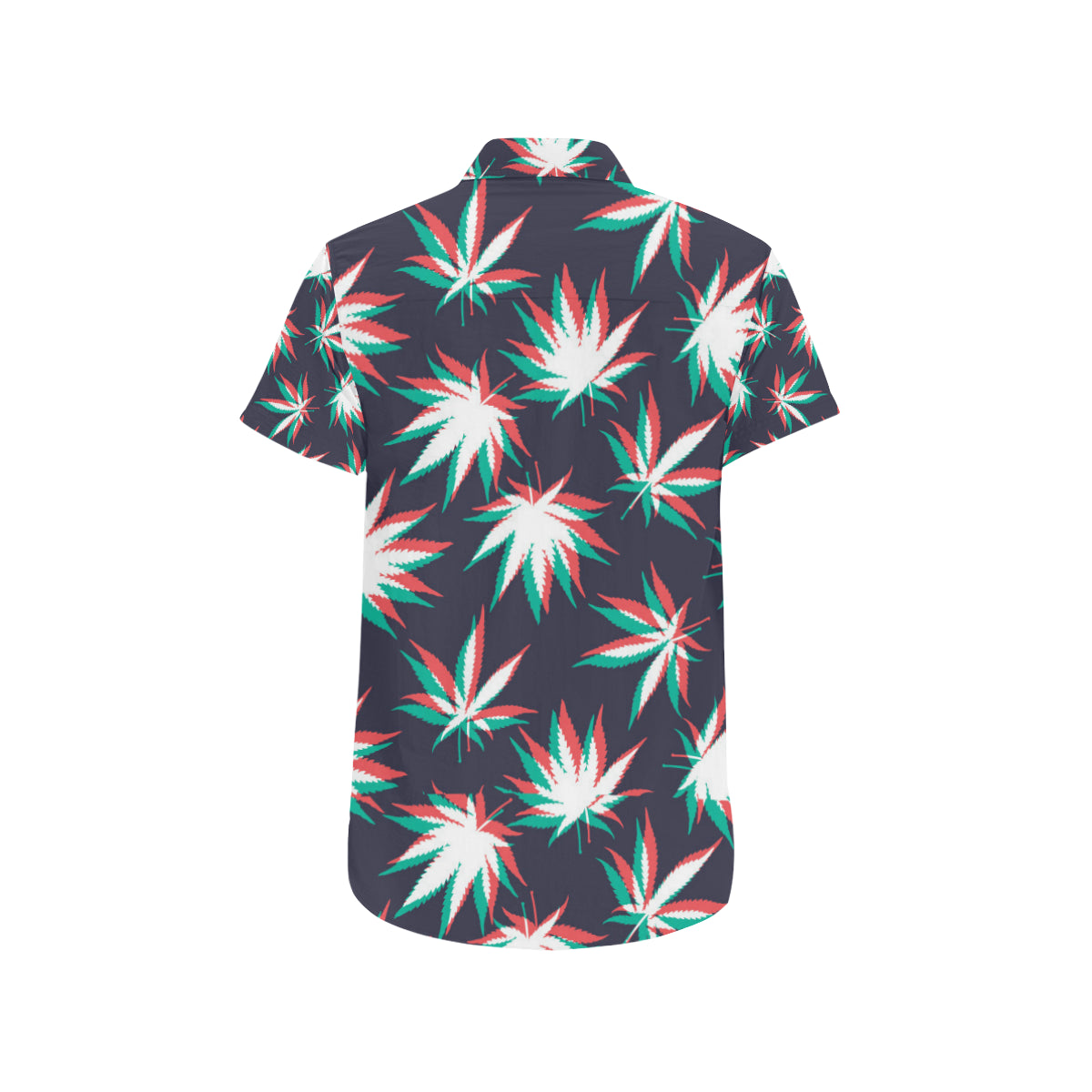 Pot Leaf Pattern Print Design A01 Men's Short Sleeve Button Up Shirt