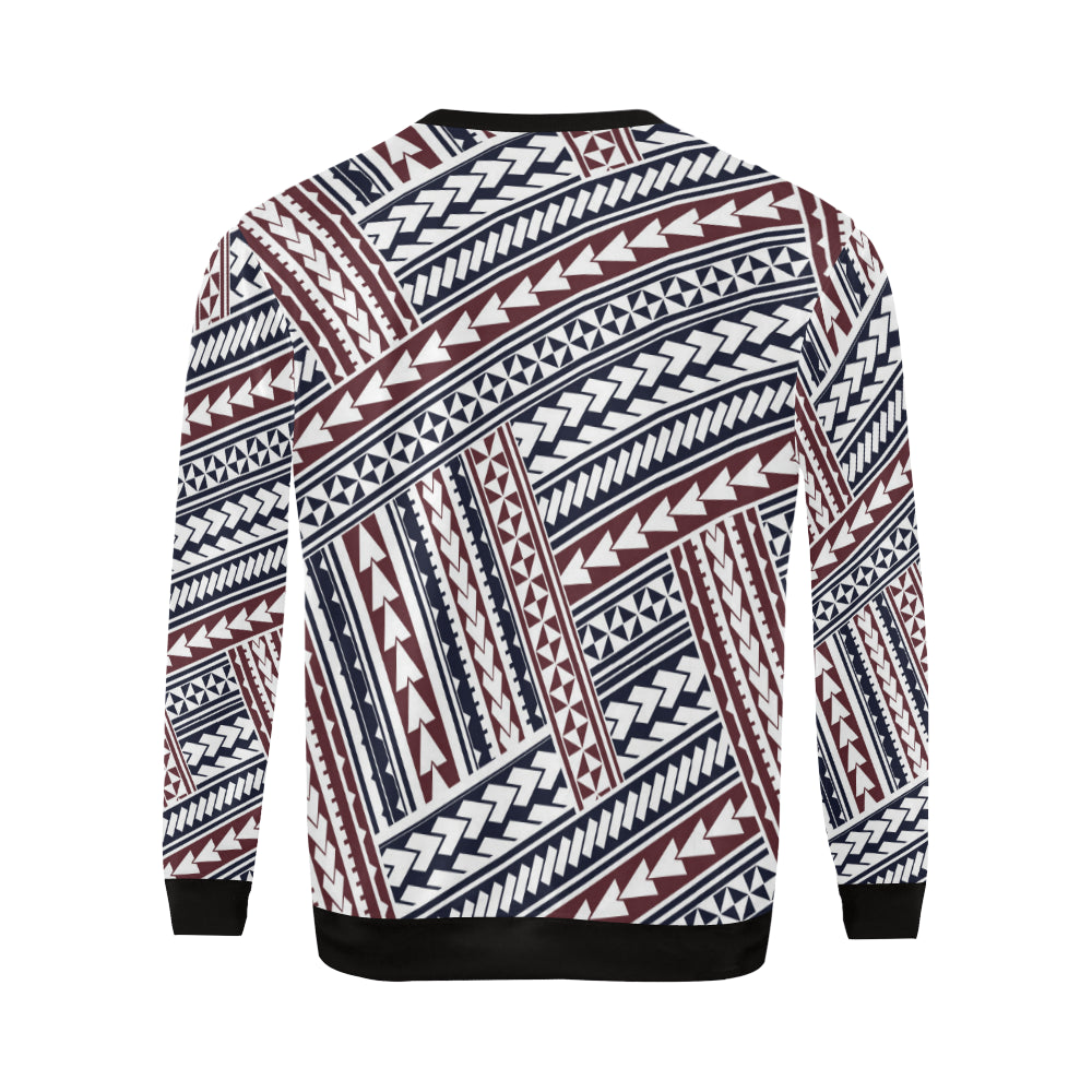 Polynesian Tribal line Men Long Sleeve Sweatshirt