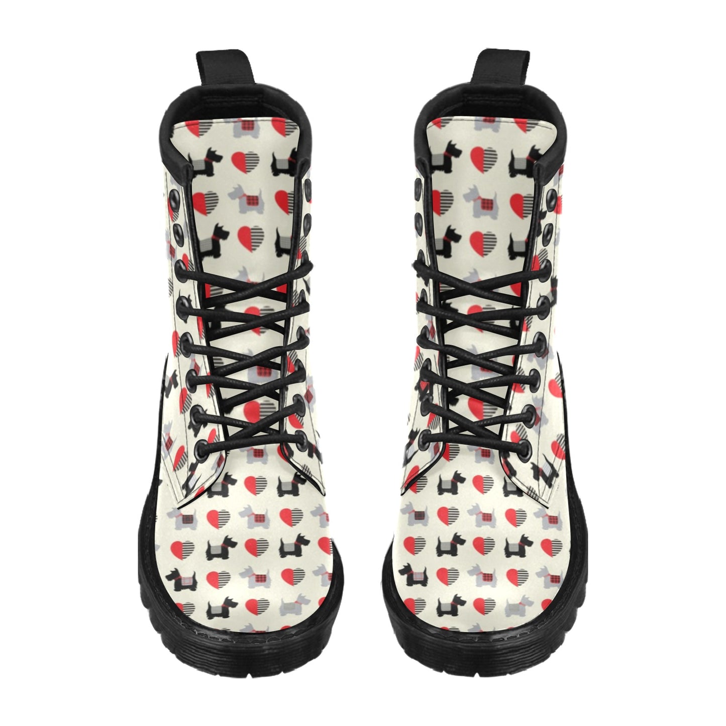 Scottish Terriers Print Design LKS3010 Women's Boots