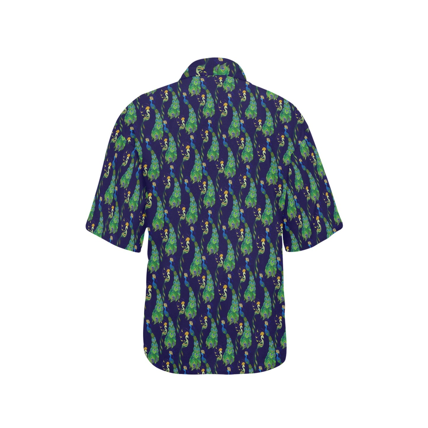 Peacock Art Design Print Women's Hawaiian Shirt