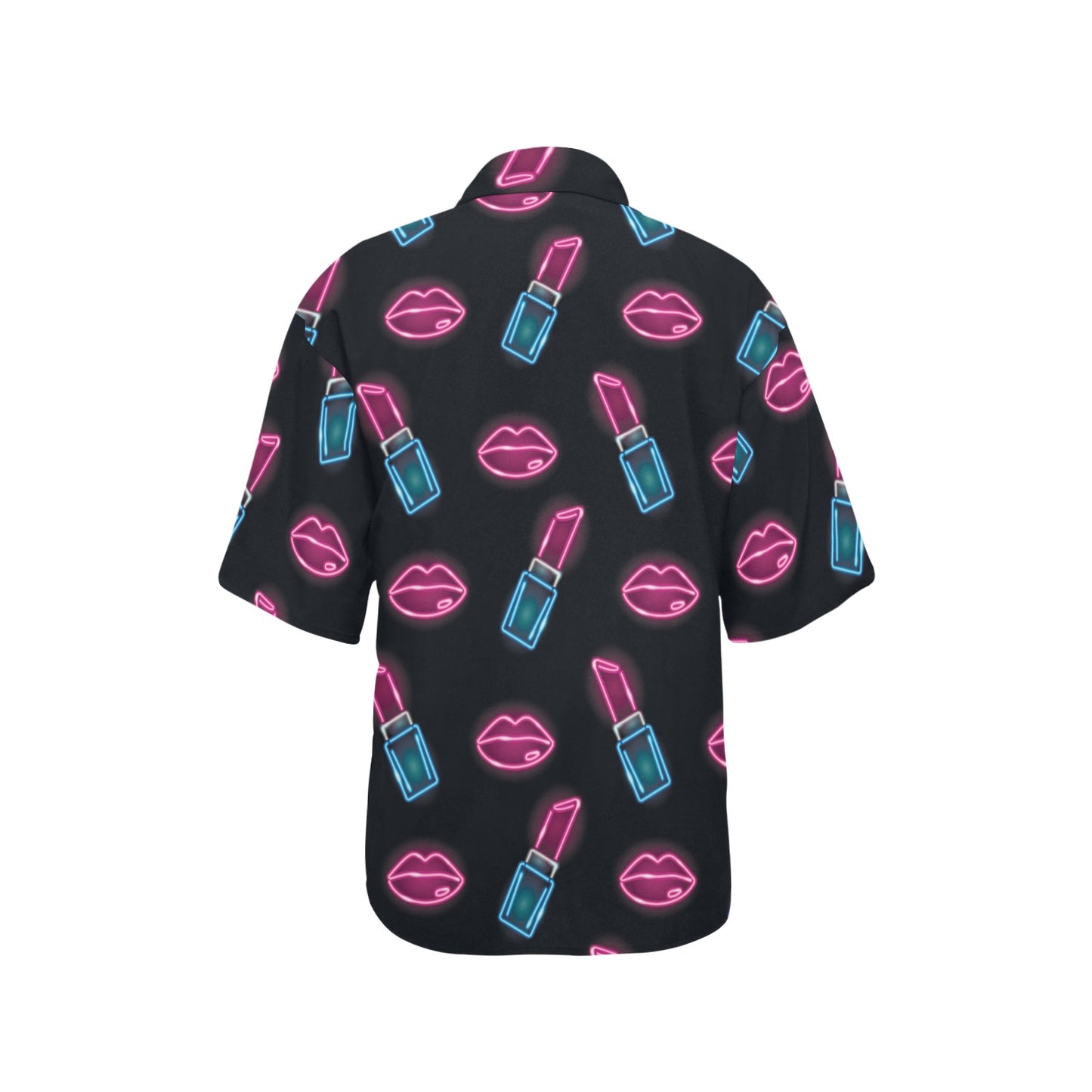 Lipstick Color Neon Pattern Print Design 03 Women's Hawaiian Shirt