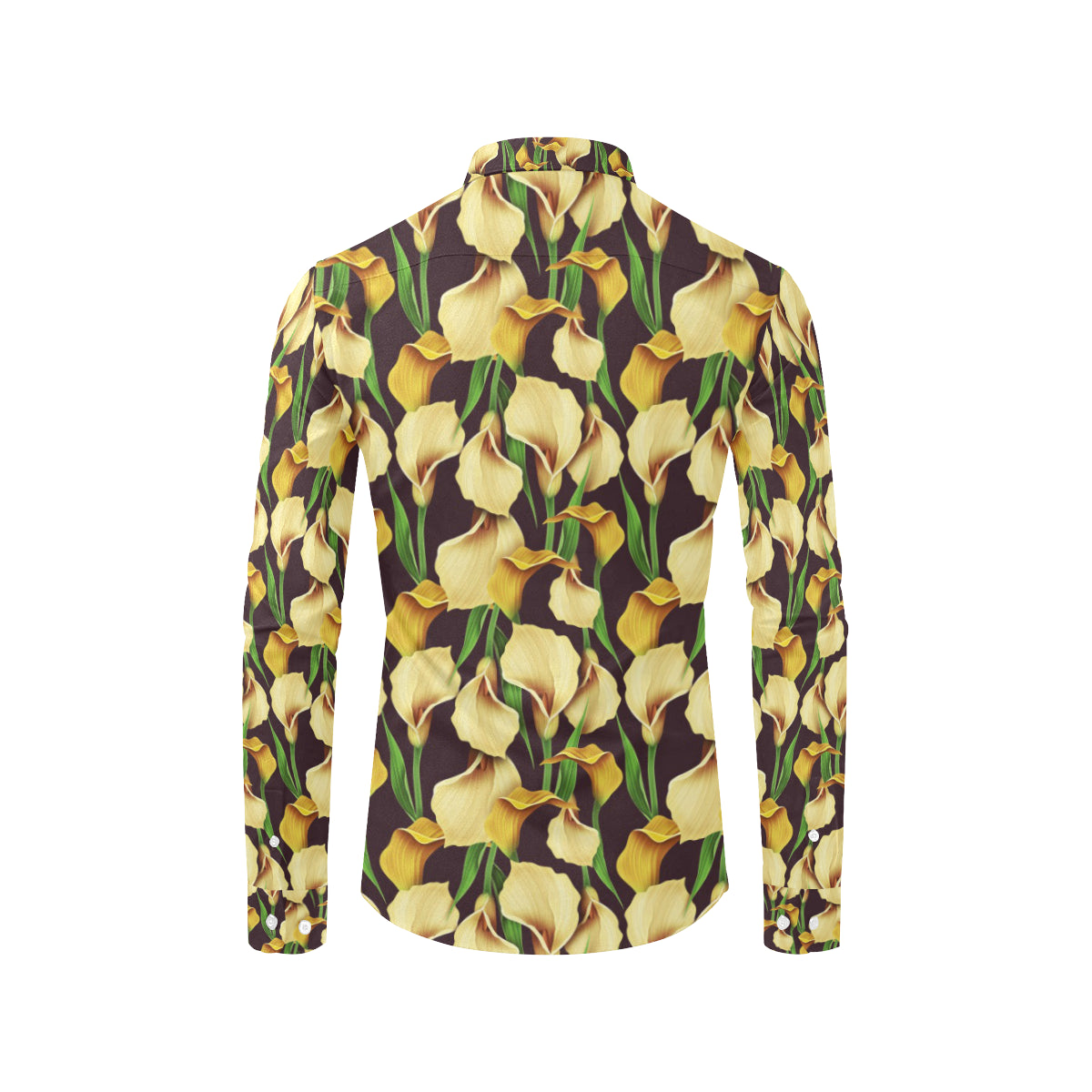 Lily Pattern Print Design LY013 Men's Long Sleeve Shirt
