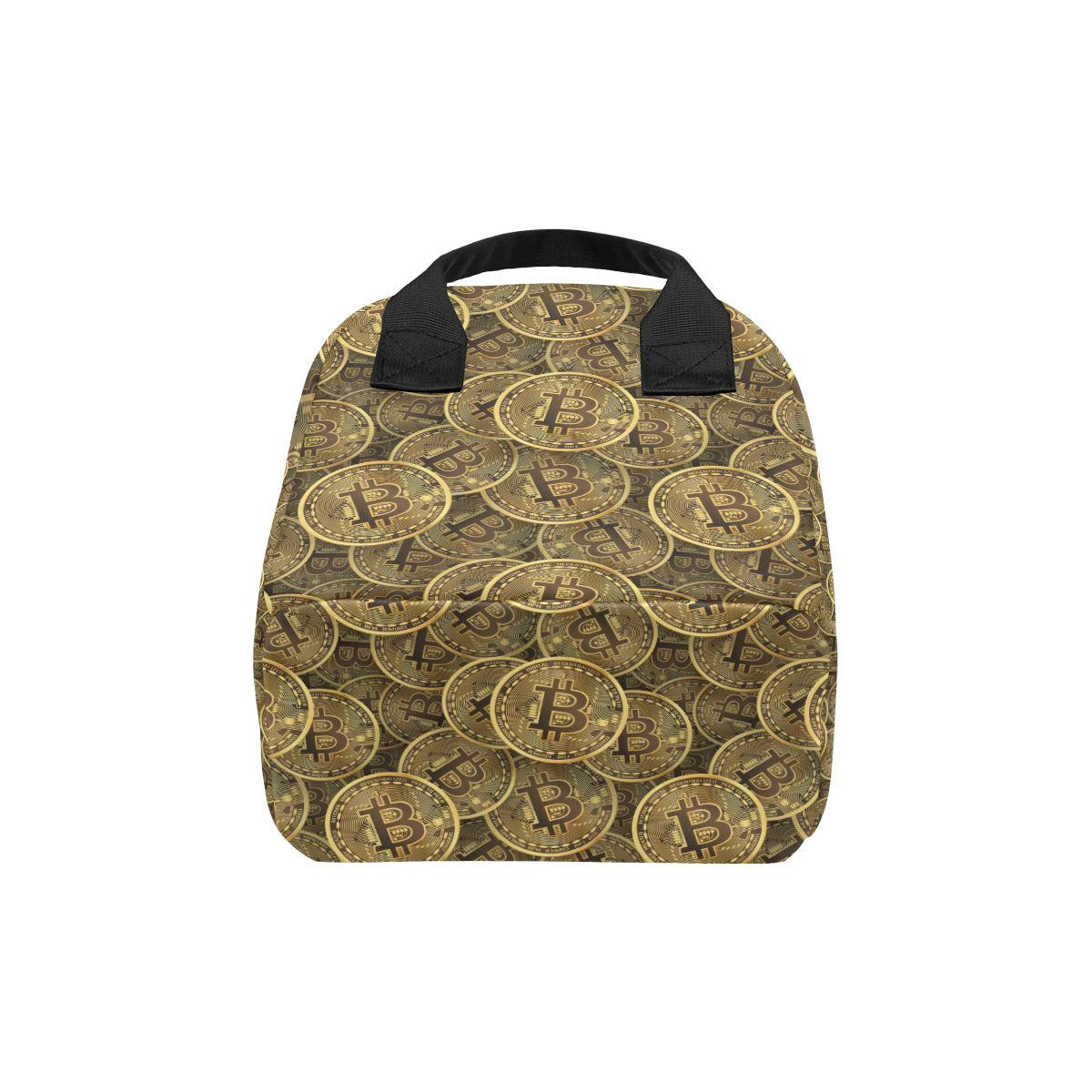 Bitcoin Pattern Print Design DO01 Insulated Lunch Bag