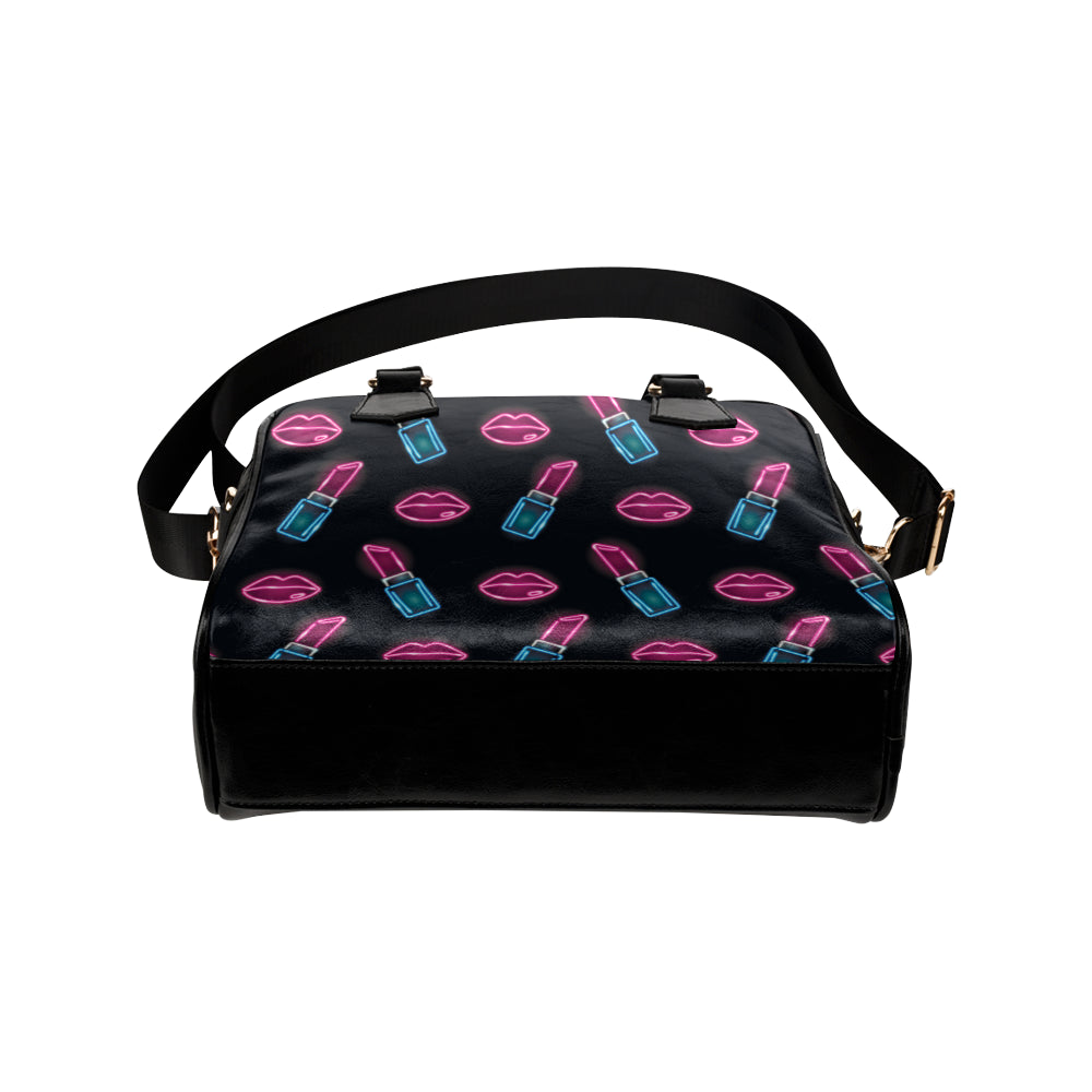 Lipstick Color Neon Pattern Print Design 03 Shoulder Handbag