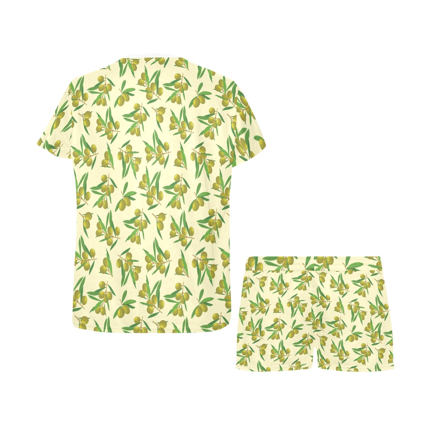 Olive Print Design LKS302 Women's Short Pajama Set