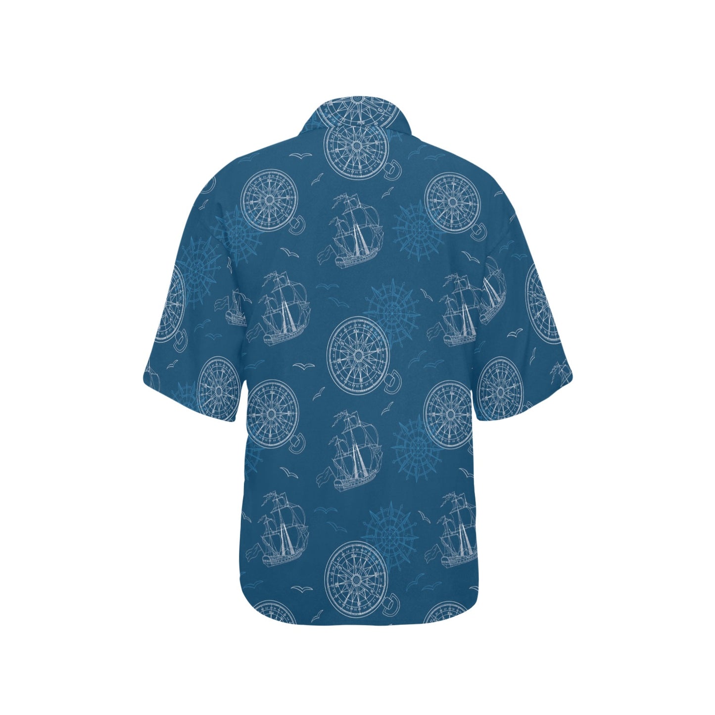Nautical Pattern Print Design A04 Women's Hawaiian Shirt