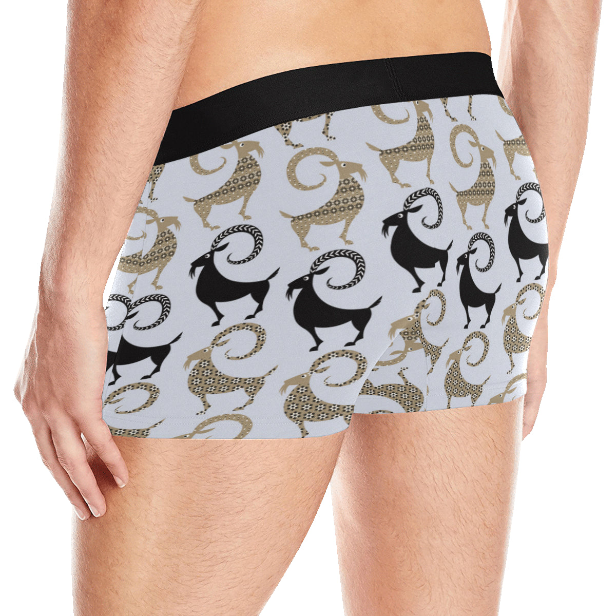 Goat Pattern Print Design 03 Men's Boxer Briefs