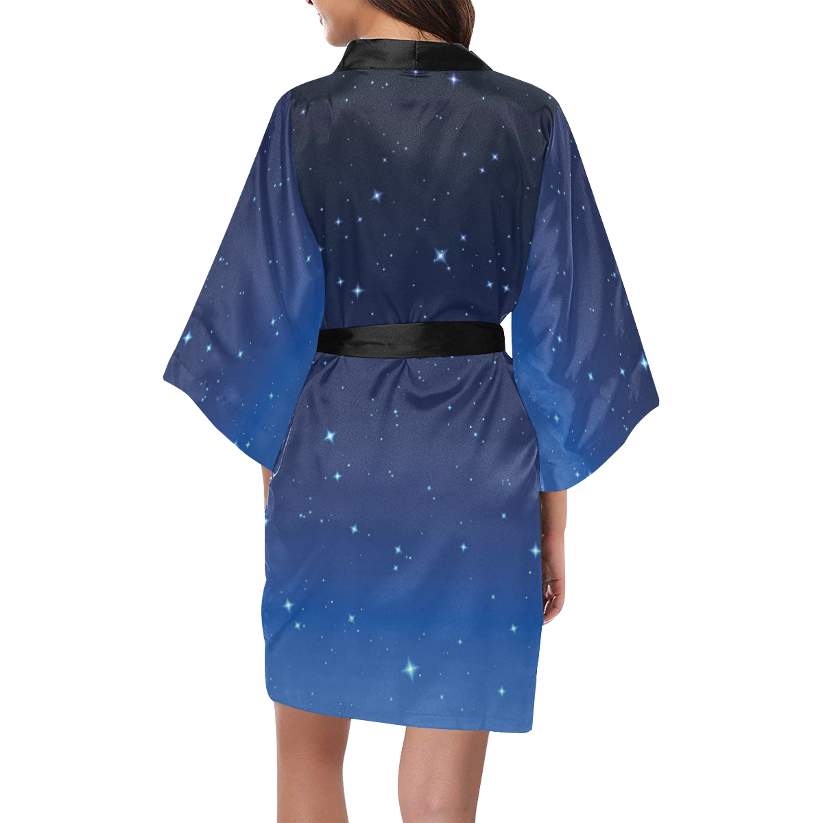 Night sky Pattern Print Design A01 Women's Short Kimono