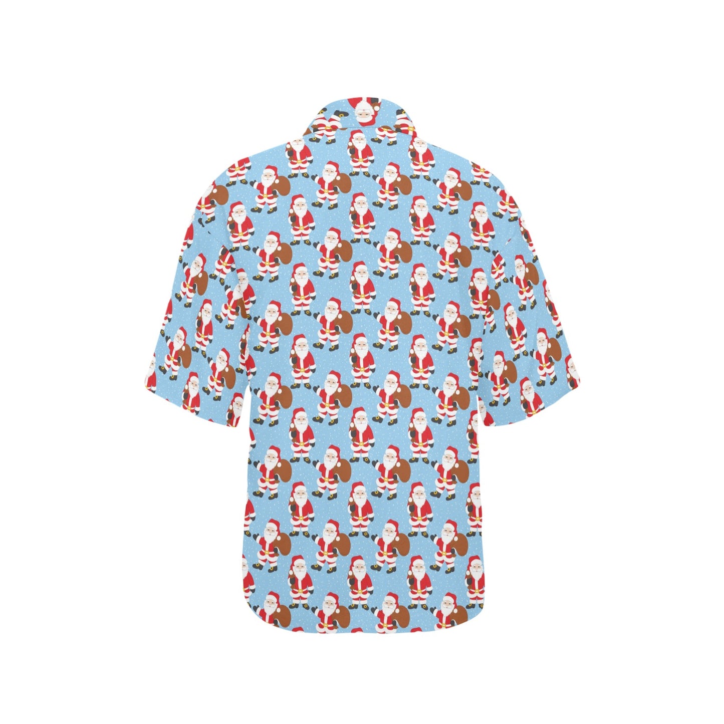 Santa Christmas Themed Print Design LKS305 Women's Hawaiian Shirt