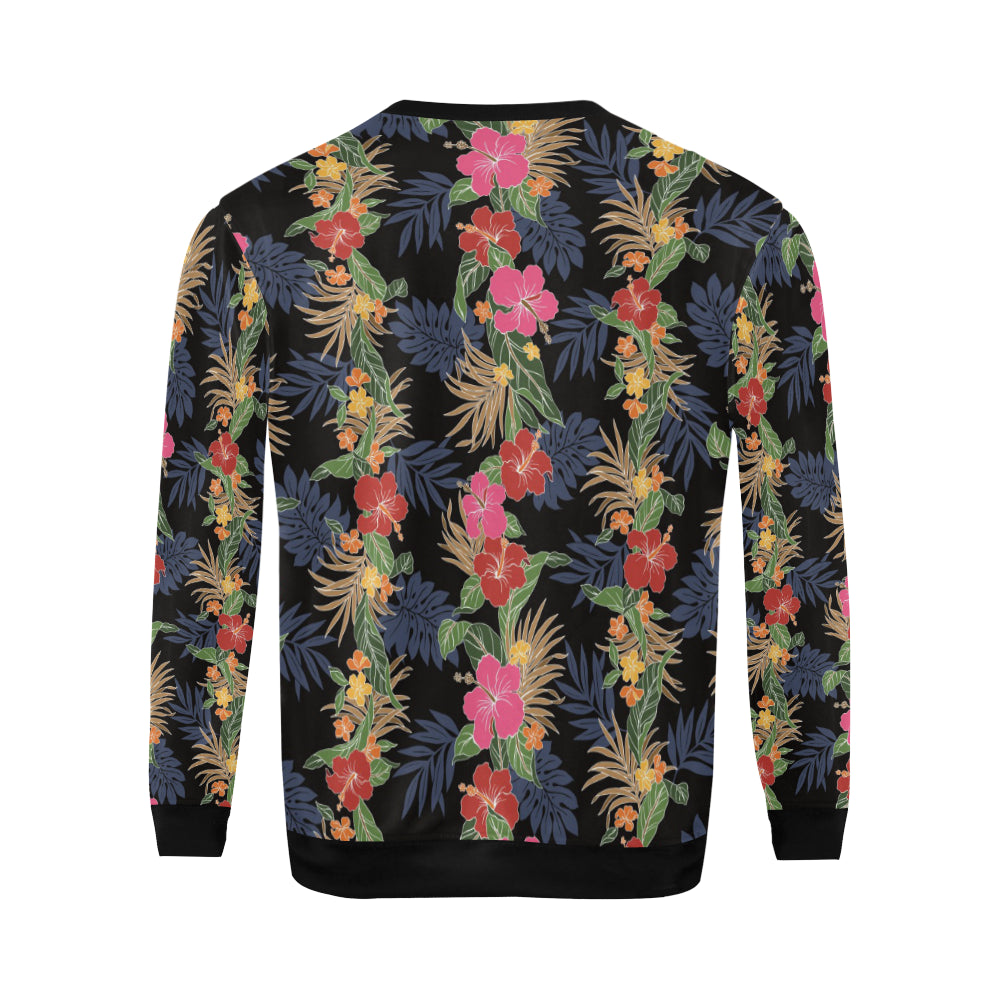 Hawaiian Themed Pattern Print Design H011 Men Long Sleeve Sweatshirt