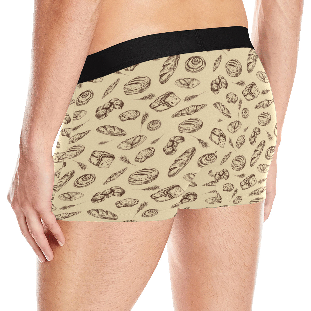 Bread Pattern Print Design 04 Men's Boxer Briefs