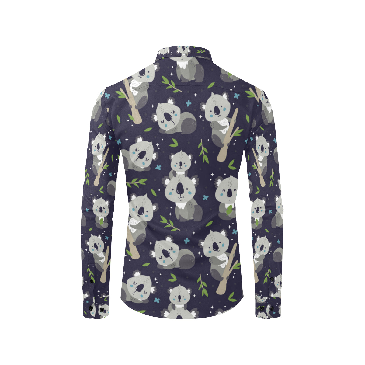 Koala Pattern Print Design 04 Men's Long Sleeve Shirt