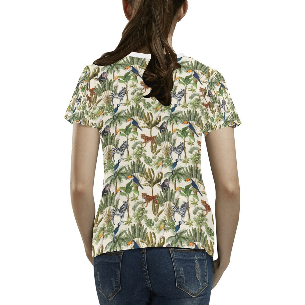 Safari Animal Print Design LKS304 Women's T-shirt