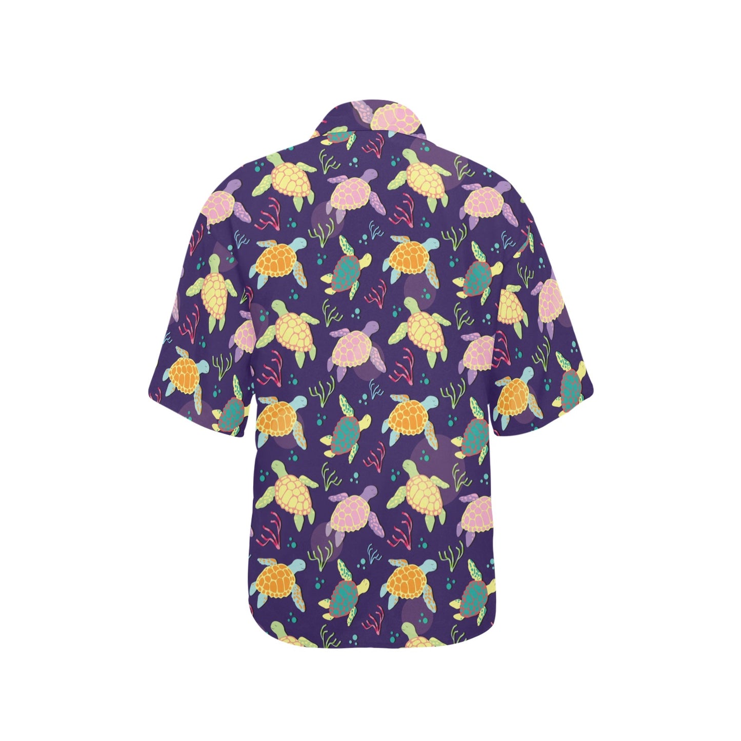 Sea Turtle Color Smile Women's Hawaiian Shirt